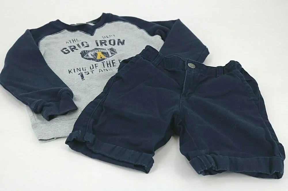 Gymboree Bundle Lot of 2 Shirt Shorts Kid’s Outfit Boy’s Size Small/5/6